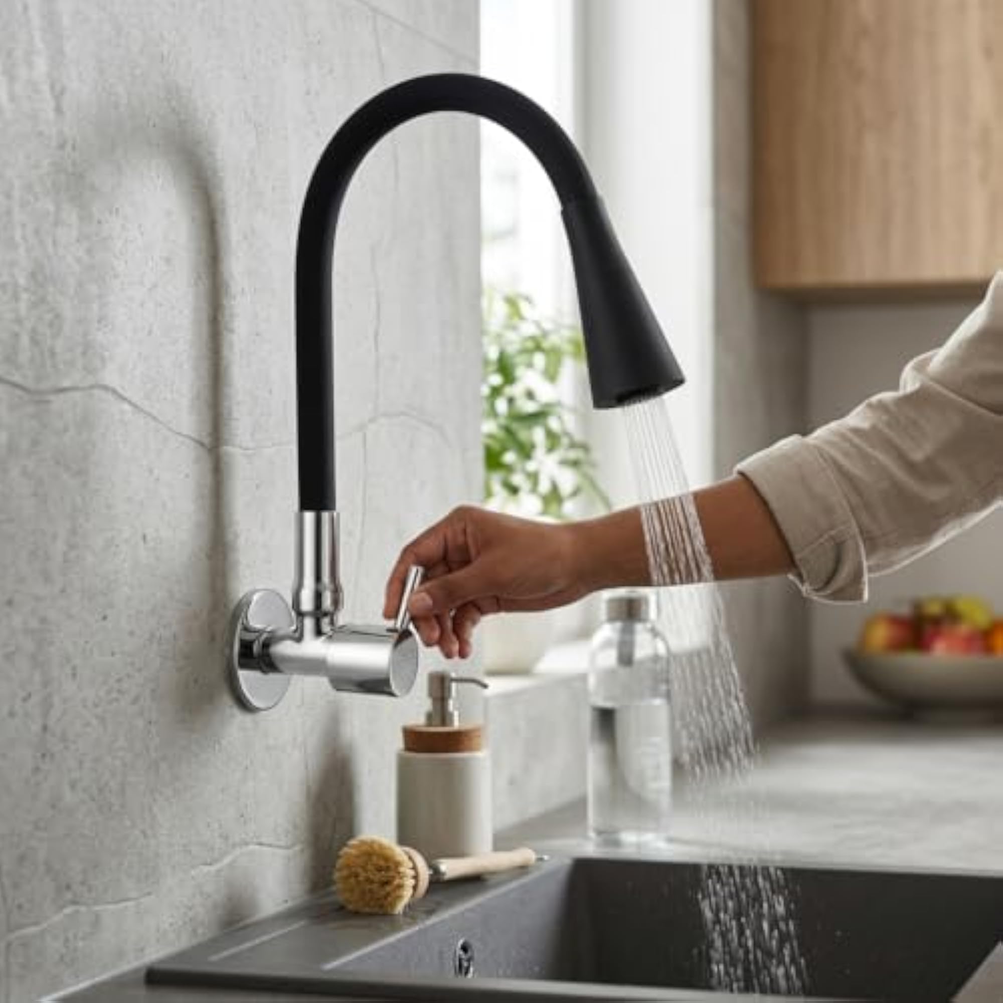 Turbo Brass Sink Faucet with 360 Degree Flexible Spout